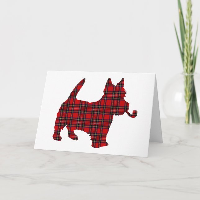 För TerrierTartan för Scottie Scots hund Kort (Framsida)
