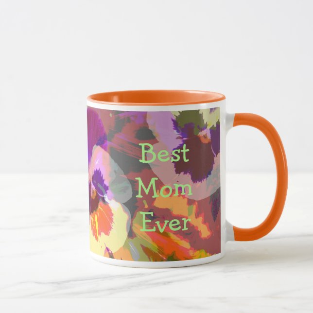 För textmors dag för konstnärliga Pansies Mugg (Höger)