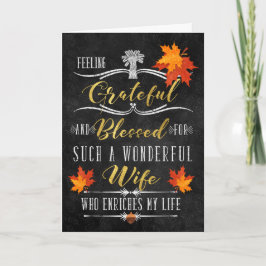 för Thanksgiving Blessings-kalkylpanel för frukost Helgkort