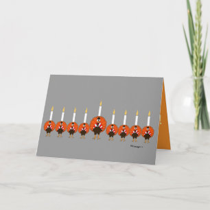 För Thanksgivukkah för menorakalkoner lyckligt Helgkort