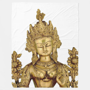 För Tibet för Tara Buddha buddistisk gudinnaYoga Fleecefilt