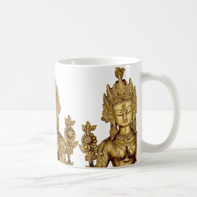 För Tibet för Tara Buddha buddistisk gudinnaYoga Kaffemugg (Höger)