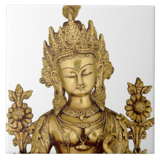 För Tibet för Tara Buddha buddistisk gudinnaYoga Kakelplatta