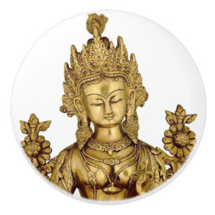 För Tibet för Tara Buddha buddistisk gudinnaYoga Knopp