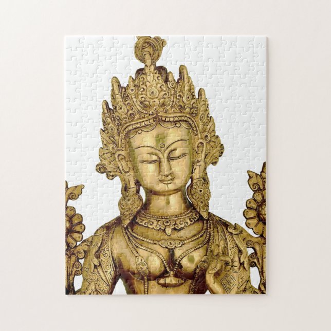 För Tibet för Tara Buddha buddistisk gudinnaYoga Pussel (Vertikal)