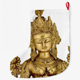 För Tibet för Tara Buddha buddistisk gudinnaYoga Stor Julstrumpa