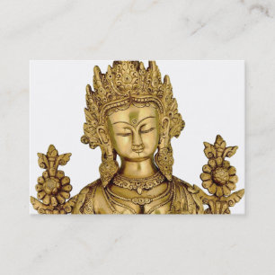 För Tibet för Tara Buddha buddistisk gudinnaYoga Visitkort