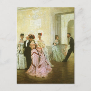 För Tidigt av James Tissot, Vintage Victorian Art Vykort