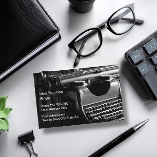 För Time för Retro tema gammal skrivmaskin Visitkort