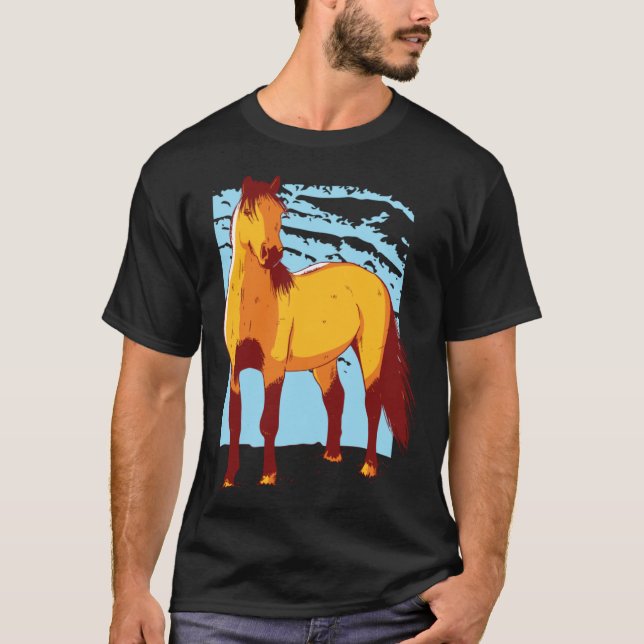 för tjejer med hästar Söt vacker häst T Shirt (Framsida)