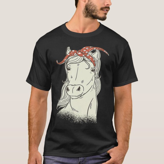 för tjejer med hästar t shirt (Framsida)