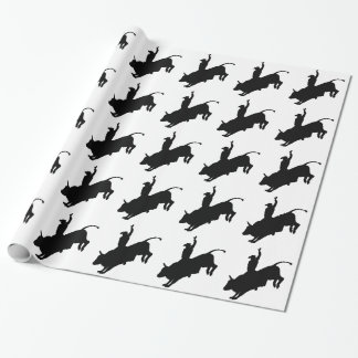 För tjurridning för ritt frodig Cowboy för Rodeo Presentpapper