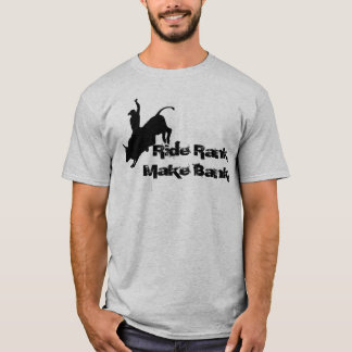 För tjurridning för ritt frodig Cowboy för Rodeo T-shirt