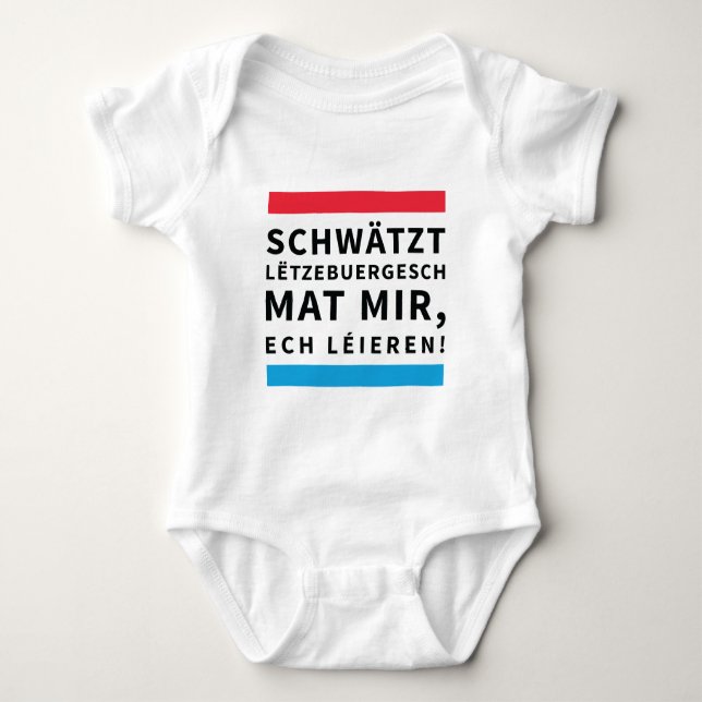 For Toddlers who Learn Luxembourgish Tee Shirt (Framsida)