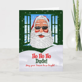 för Tonåring Coola Santa i Sunglass till jul Helgkort