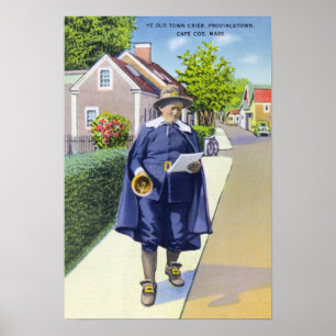 För TownCrier för Ye sätta en klocka på gammal Poster