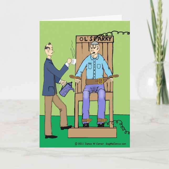 "För trådbundet" Tack Kort (Framsida)