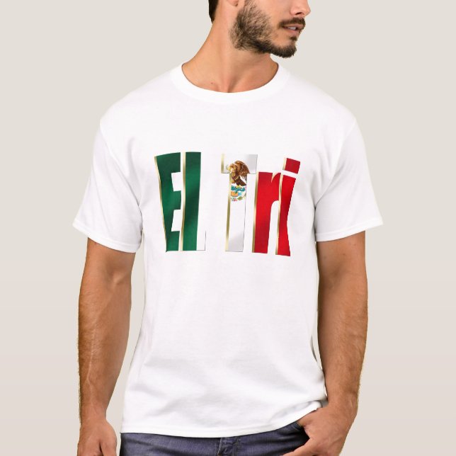 För Tri Mexico logotyp för pride fotbollfutbol för Tee (Framsida)