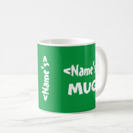 För Triogrönt för personlig känd vit Kaffemugg