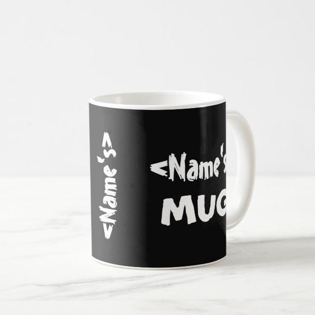 För Triosvart för personlig känd vit Kaffemugg (Framsida höger)