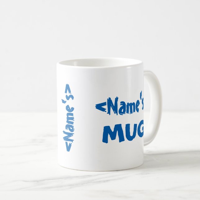 För Triovit för personlig kända blått Kaffemugg (Framsida höger)