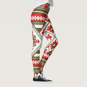 För tröjamönster för jul ful damasker för hel leggings