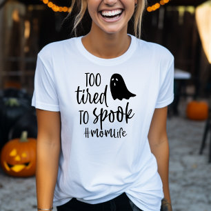 För trött för att prata med Mamma Life Funny Hallo T Shirt