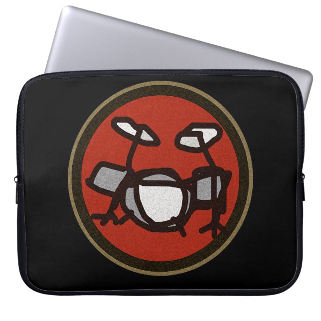 för trumman laptop sleeve (Framsidan)