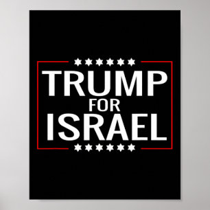 För Trump 2020 Hebreiska Rallyt Tecken-judisk Isra Poster