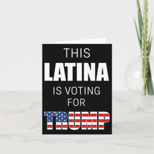 För Trump 2020 Val Ordförande Hispanic Women Kort