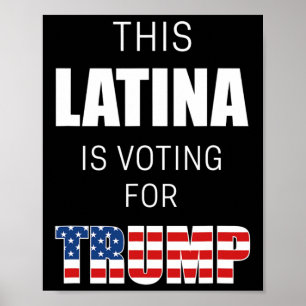 För Trump 2020 Val Ordförande Hispanic Women Poster