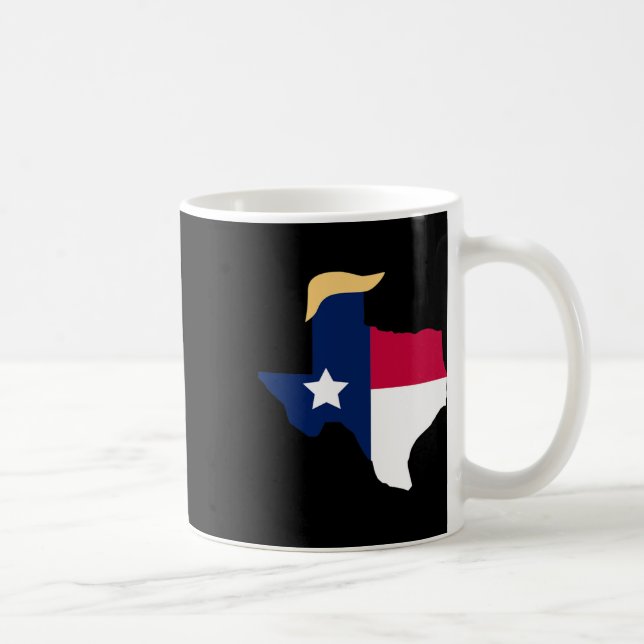 För Trump 2020 Val Texas Flagga Trump Hair Kaffemugg (Höger)