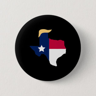 För Trump 2020 Val Texas Flagga Trump Hair Knapp