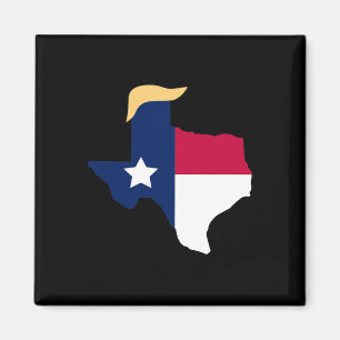 För Trump 2020 Val Texas Flagga Trump Hair Magnet