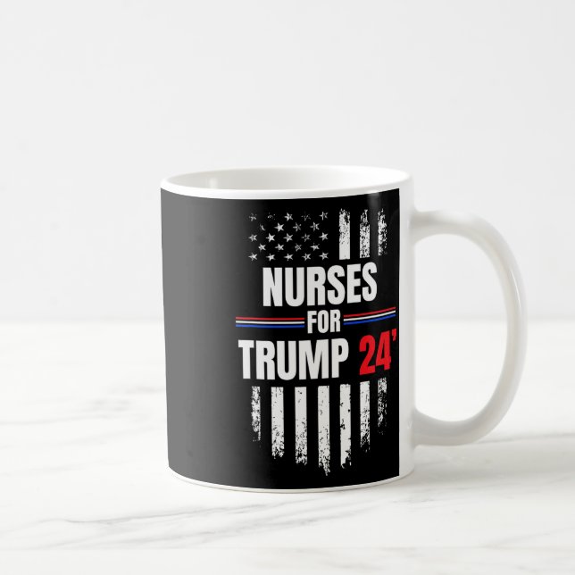 För Trump 2024 American Flagga Kaffemugg (Höger)