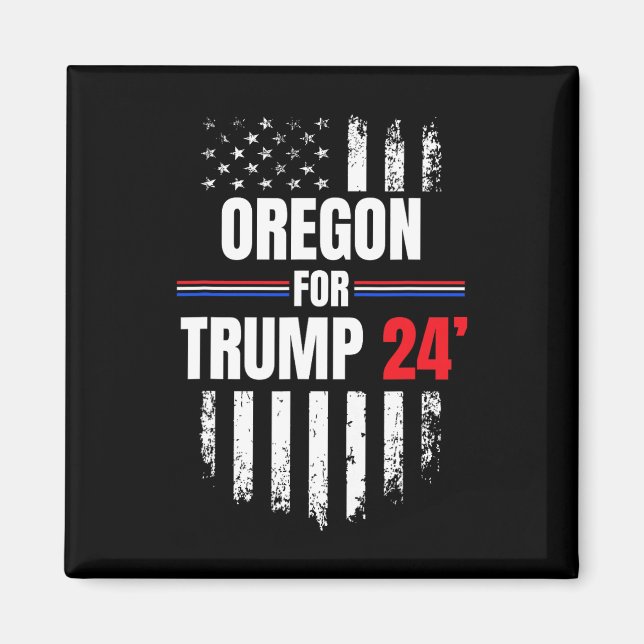 För Trump 2024 American Flagga Magnet (Framsidan)