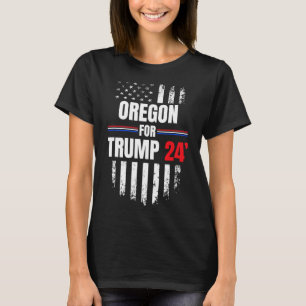 För Trump 2024 American Flagga T Shirt