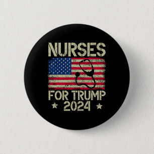 För Trump 2024 American Flagga Trump USA flagga Knapp