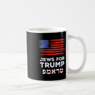 För Trump 2024: Israel usa hebrew-valet judisk V Kaffemugg