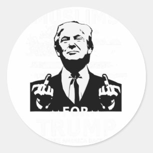 För Trump 2024 Konservativ Funny Val 45 47 Runt Klistermärke