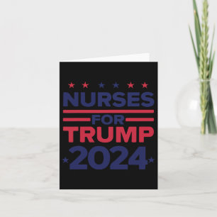 För Trump 2024 Nurses Support Trump 2024 US Flagga Kort