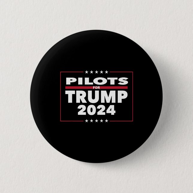För Trump 2024 President Republican Pilots Knapp (Framsida)