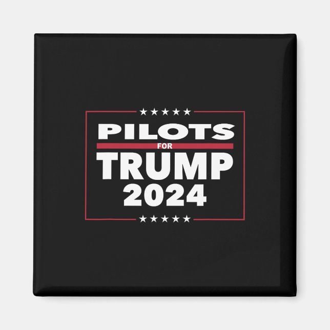 För Trump 2024 President Republican Pilots Magnet (Framsidan)