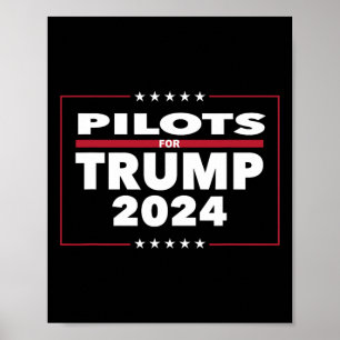 För Trump 2024 President Republican Pilots Poster