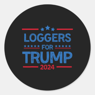 För Trump 2024 President Val 2024 Runt Klistermärke