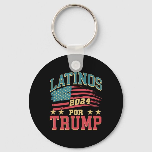 För Trump 2024 President Val Hispanic Latina Nyckelring (Framsida)