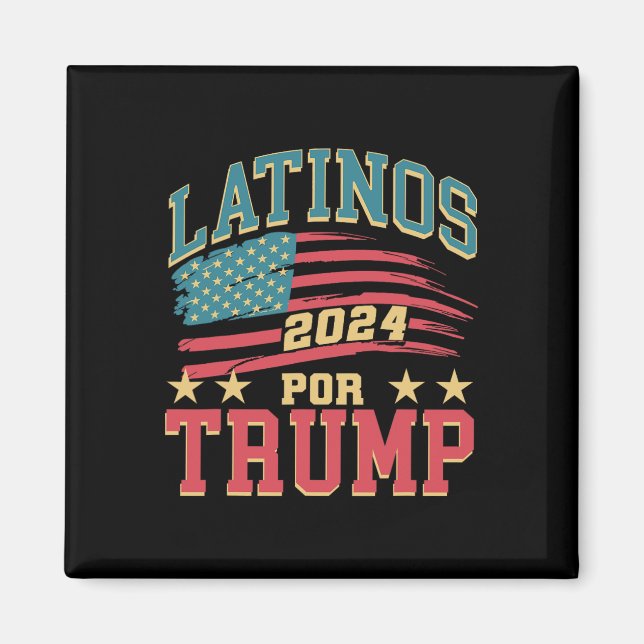 För Trump 2024 Presidentval Hispanic Latina  Magnet (Framsidan)
