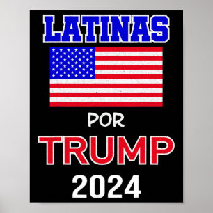 För Trump 2024 Pro Trump Gift - Latinas Por Trump Poster