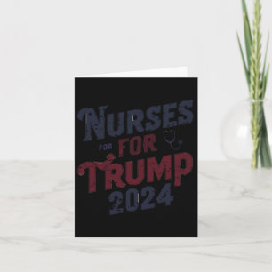 För Trump 2024 sjuksköterskesupport 2024 Kort