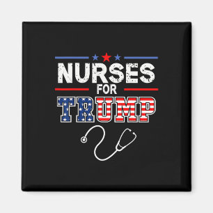 För Trump 2024 Support Donald Trump - America Flag Magnet